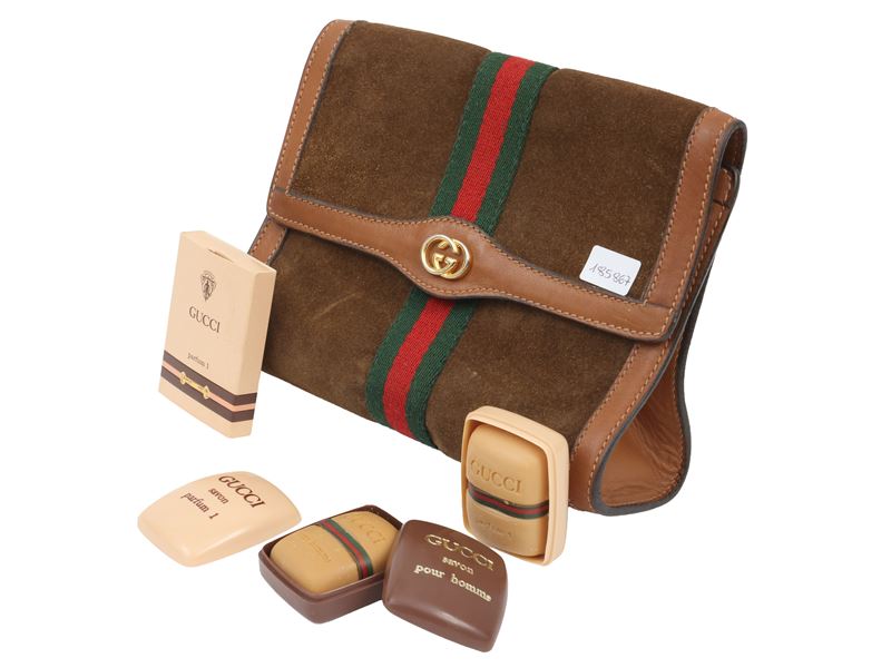 Gucci Parfums - Trousse in Suede Marrone