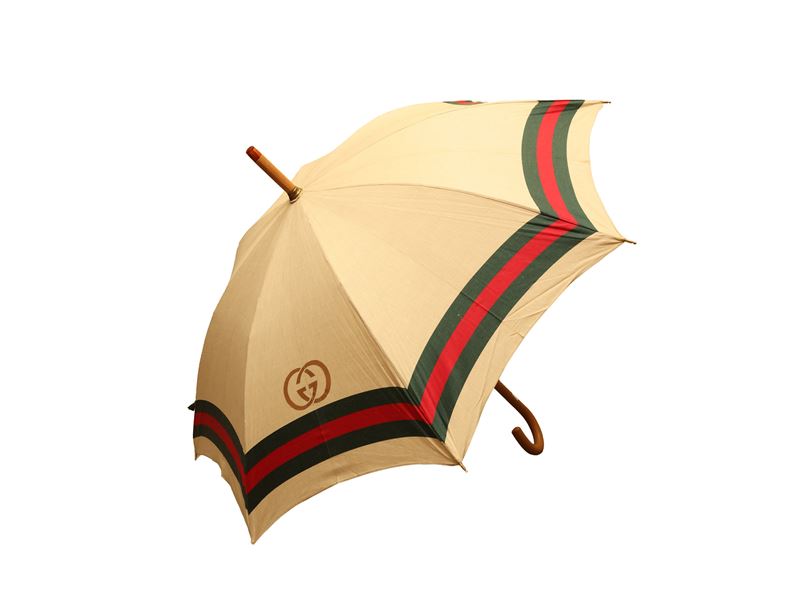 Gucci - Ombrello in tela beige