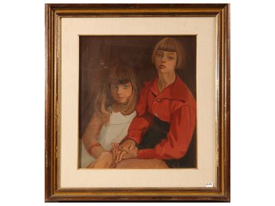 Bebe e Ferruccio, olio su tavoletta