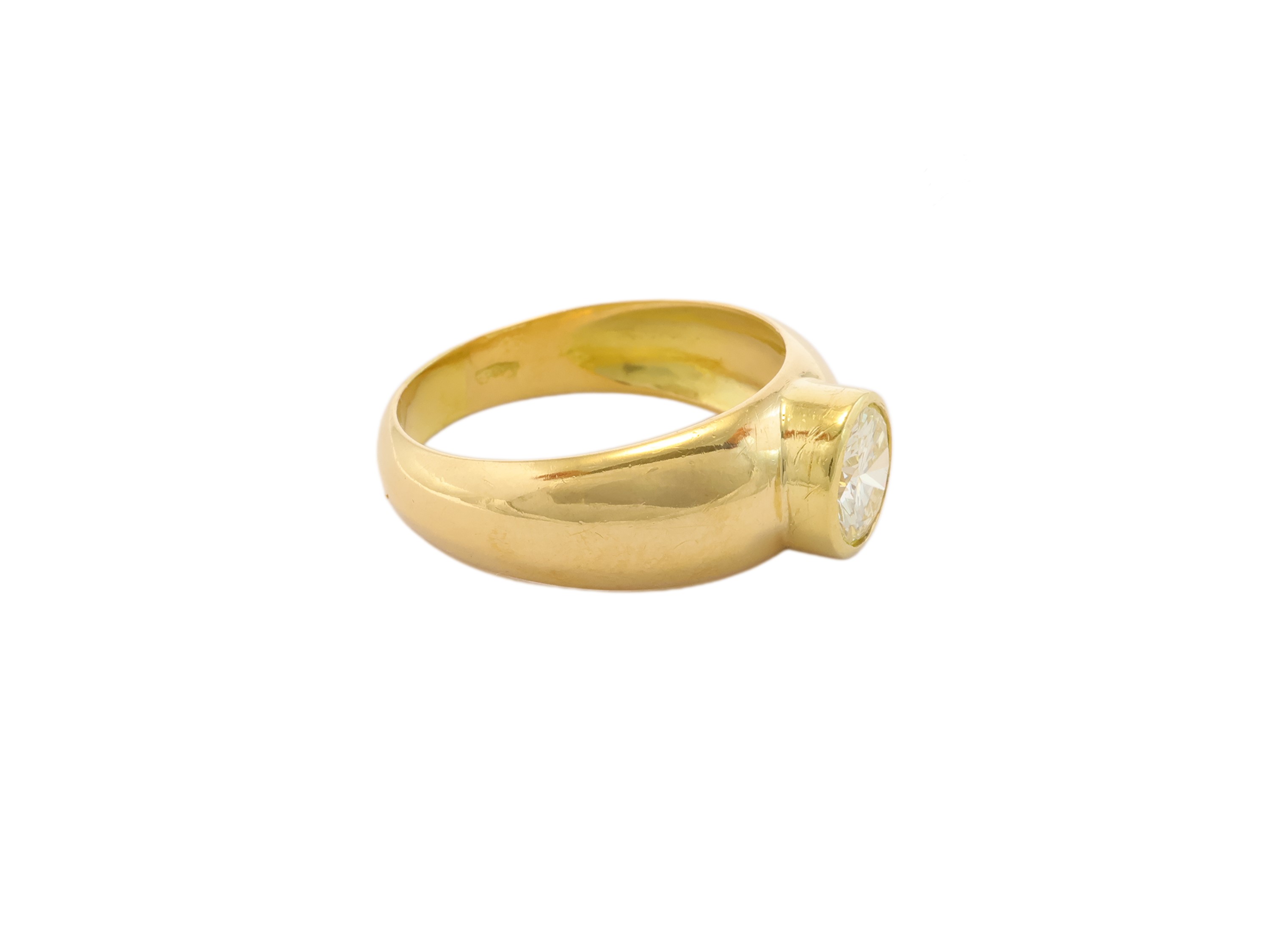 Anello in oro giallo e diamante