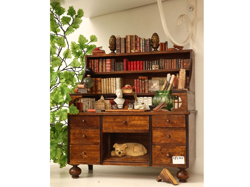 Mobile da studio in miniatura, legno, h cm 32