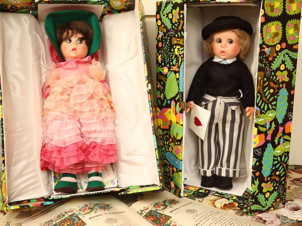 Edward doll and Charlotte doll, Lenci 1987 and 1985