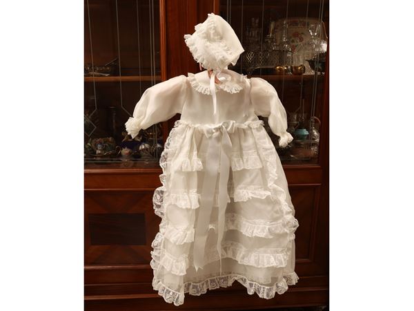 Set da Battesimo in organza e pizzo
