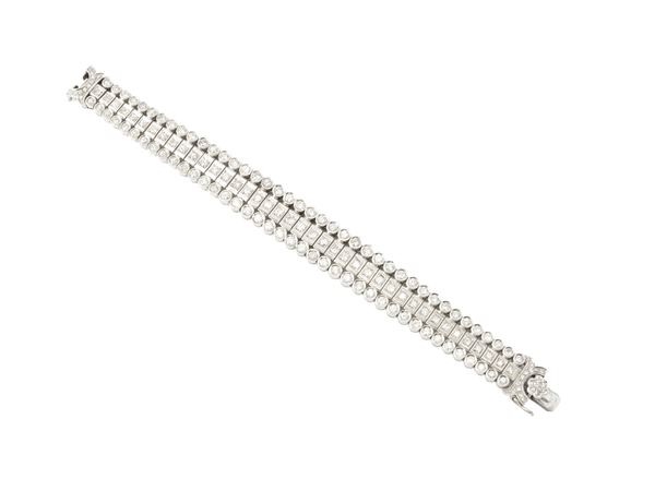 Bracciale in oro bianco e diamanti