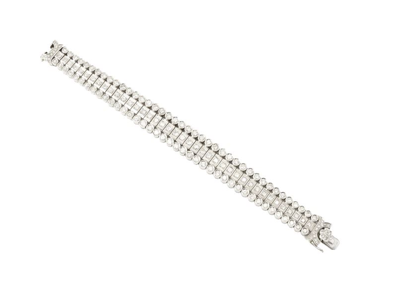 Bracciale in oro bianco e diamanti