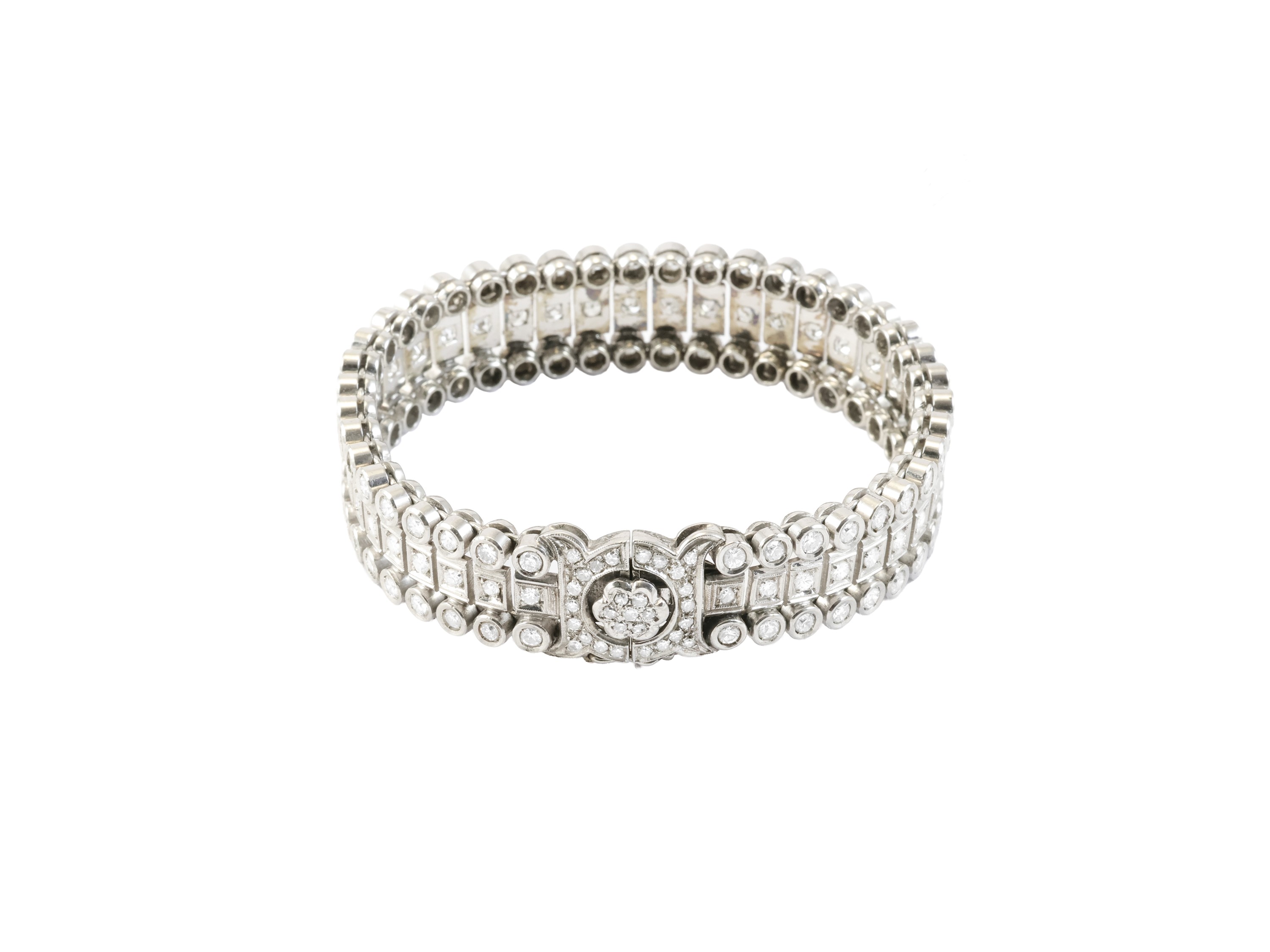 Bracciale in oro bianco e diamanti