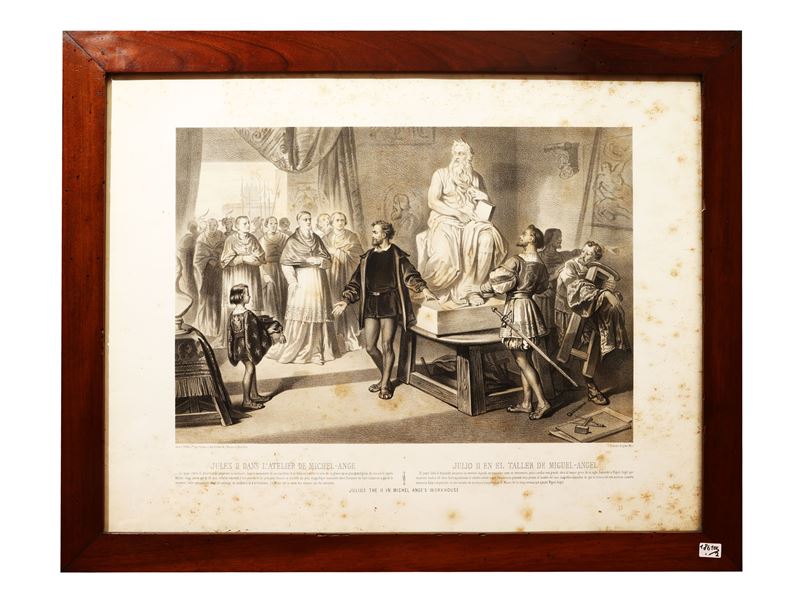 Joséphine Ducollet, Giulio II nello studio di Michelangelo e Volta davanti al Primo Console, inci...