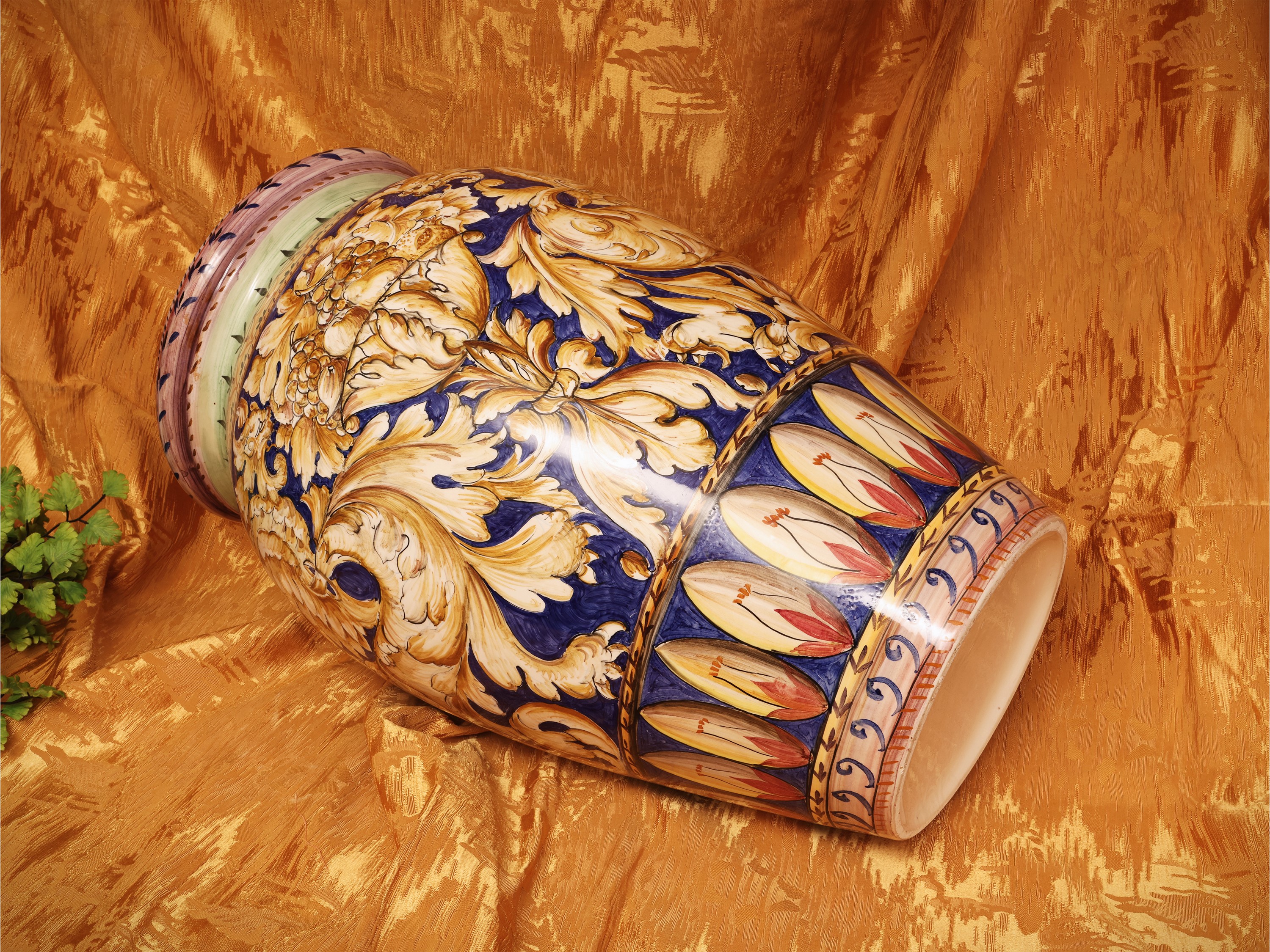 Orcetto portaombrelli in ceramica smaltata