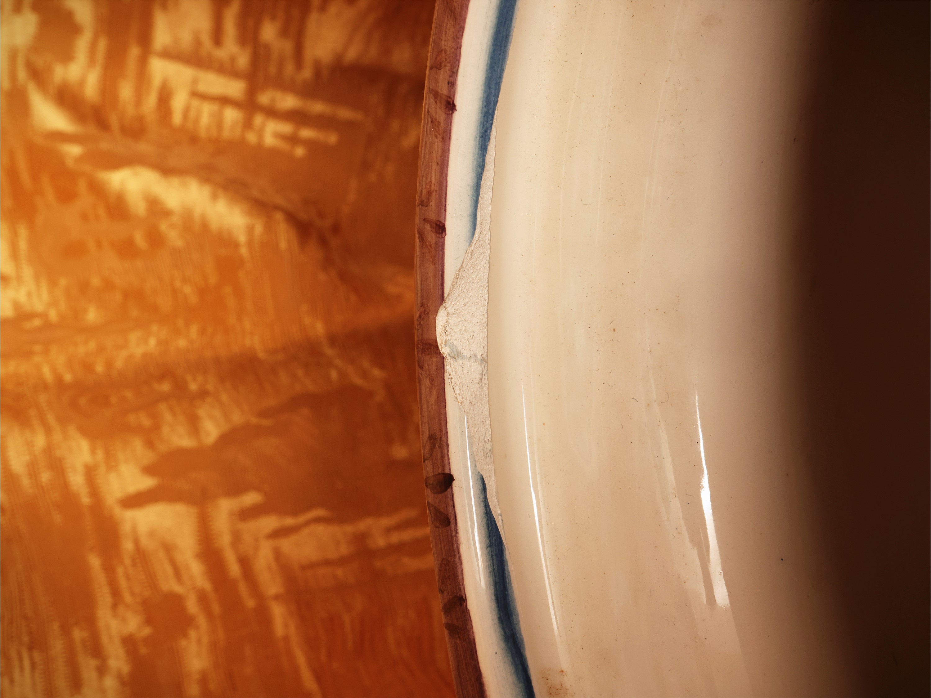 Orcetto portaombrelli in ceramica smaltata