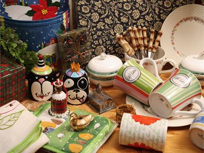 Accessori decorativi per la cucina, set di 6 asciugamani ricamati e accessori in perline