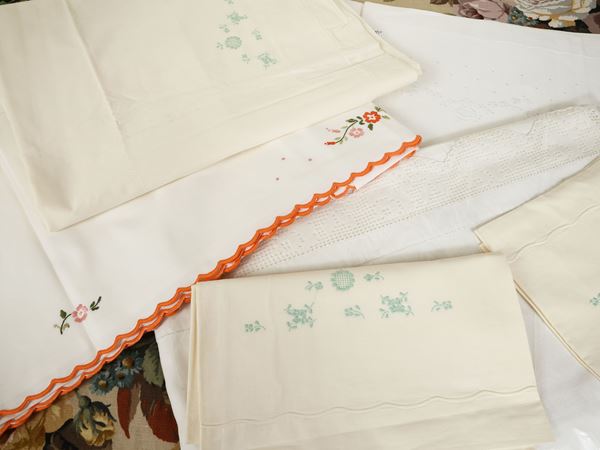 Lotto di biancheria per letto matrimoniale