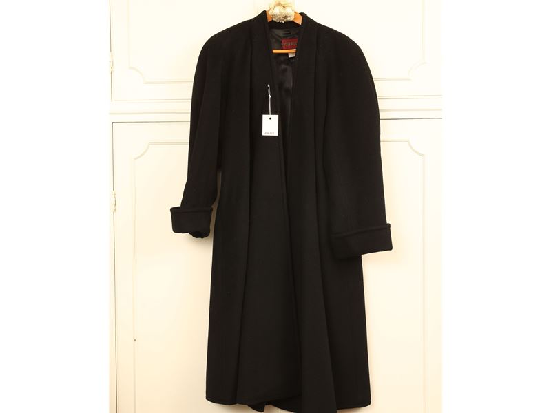 Kenzo - Cappotto nero in cashmere e lana