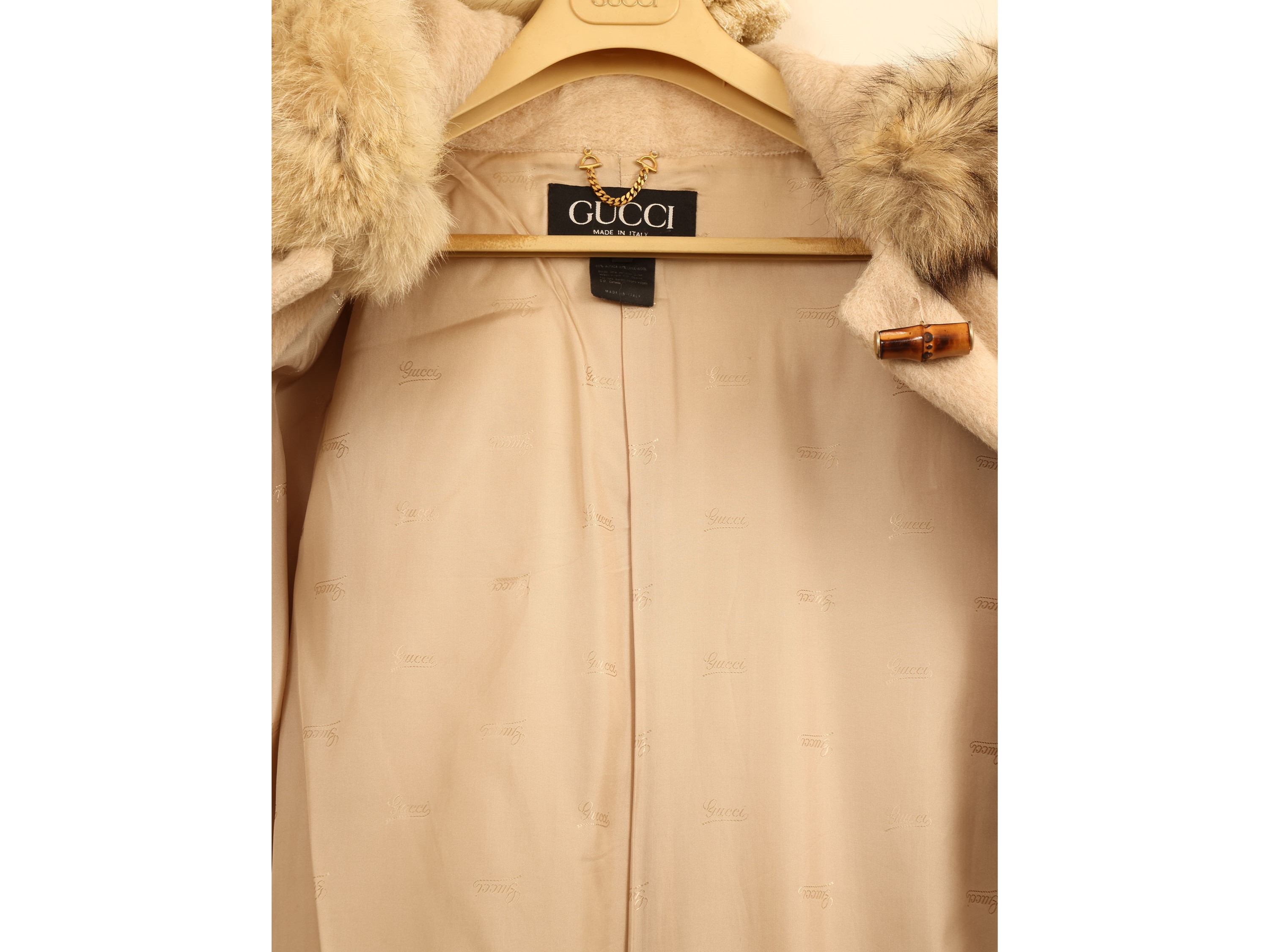 Gucci - Giaccone in alpaca e lana beige