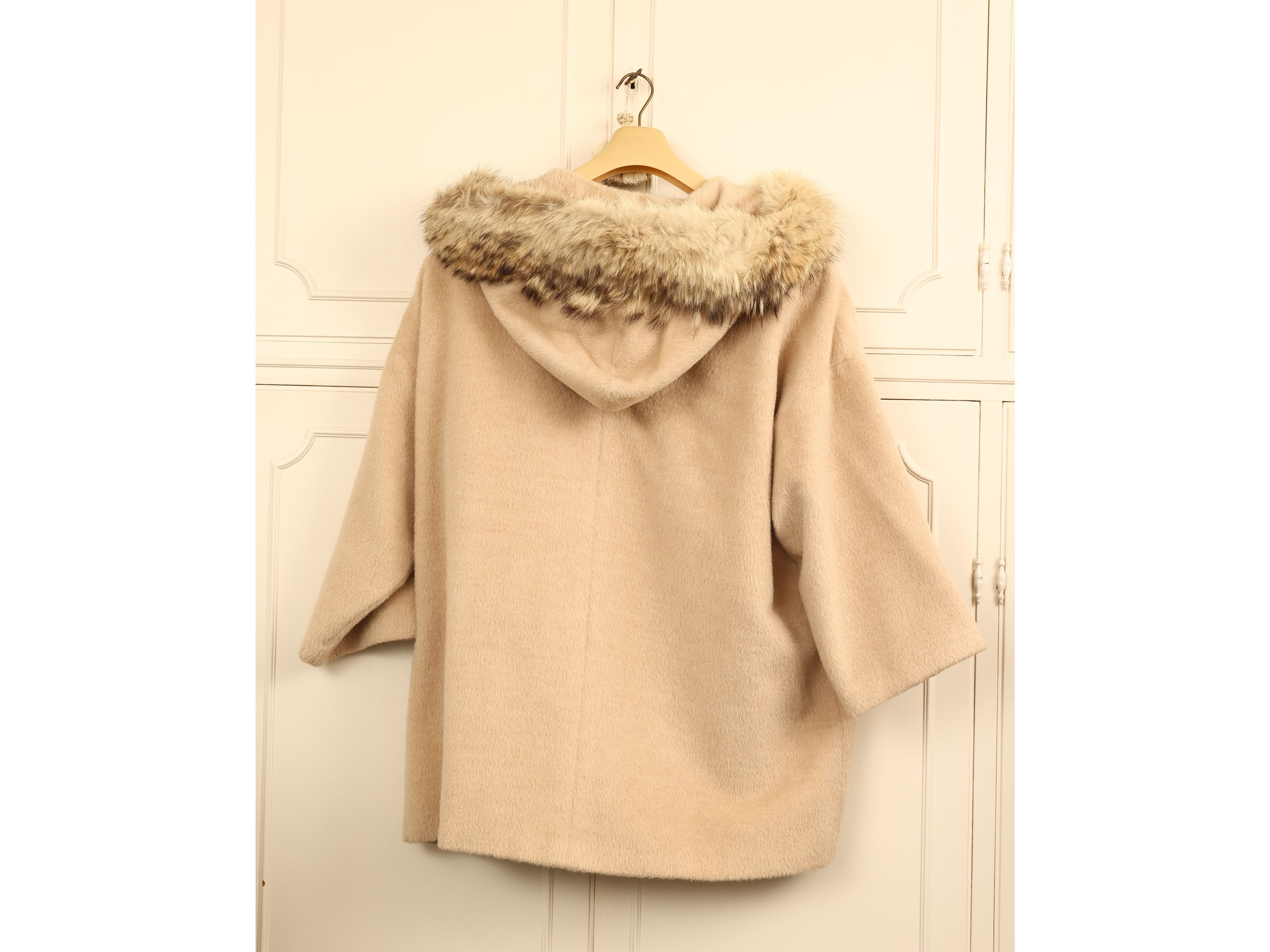 Gucci - Giaccone in alpaca e lana beige