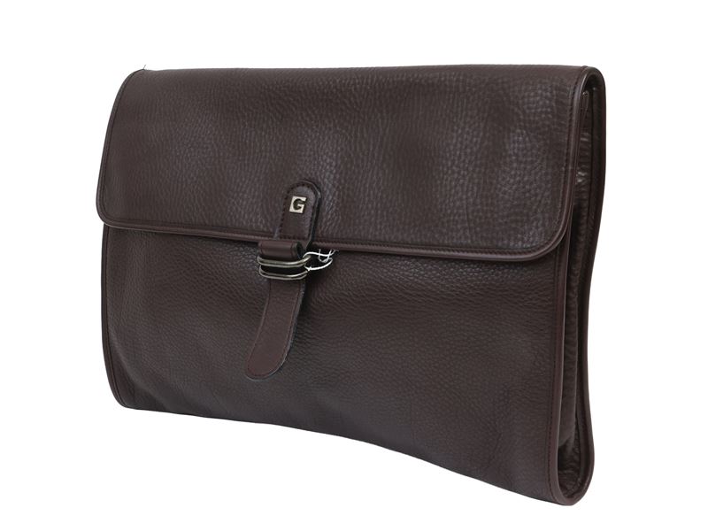 Gherardini - Busta in Pelle Martellata Marrone