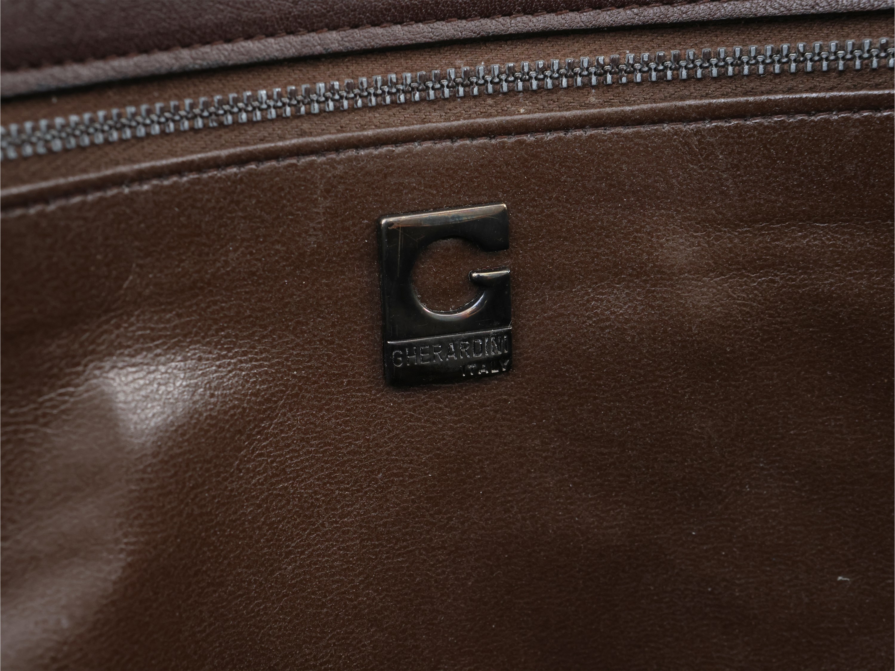 Gherardini - Busta in Pelle Martellata Marrone