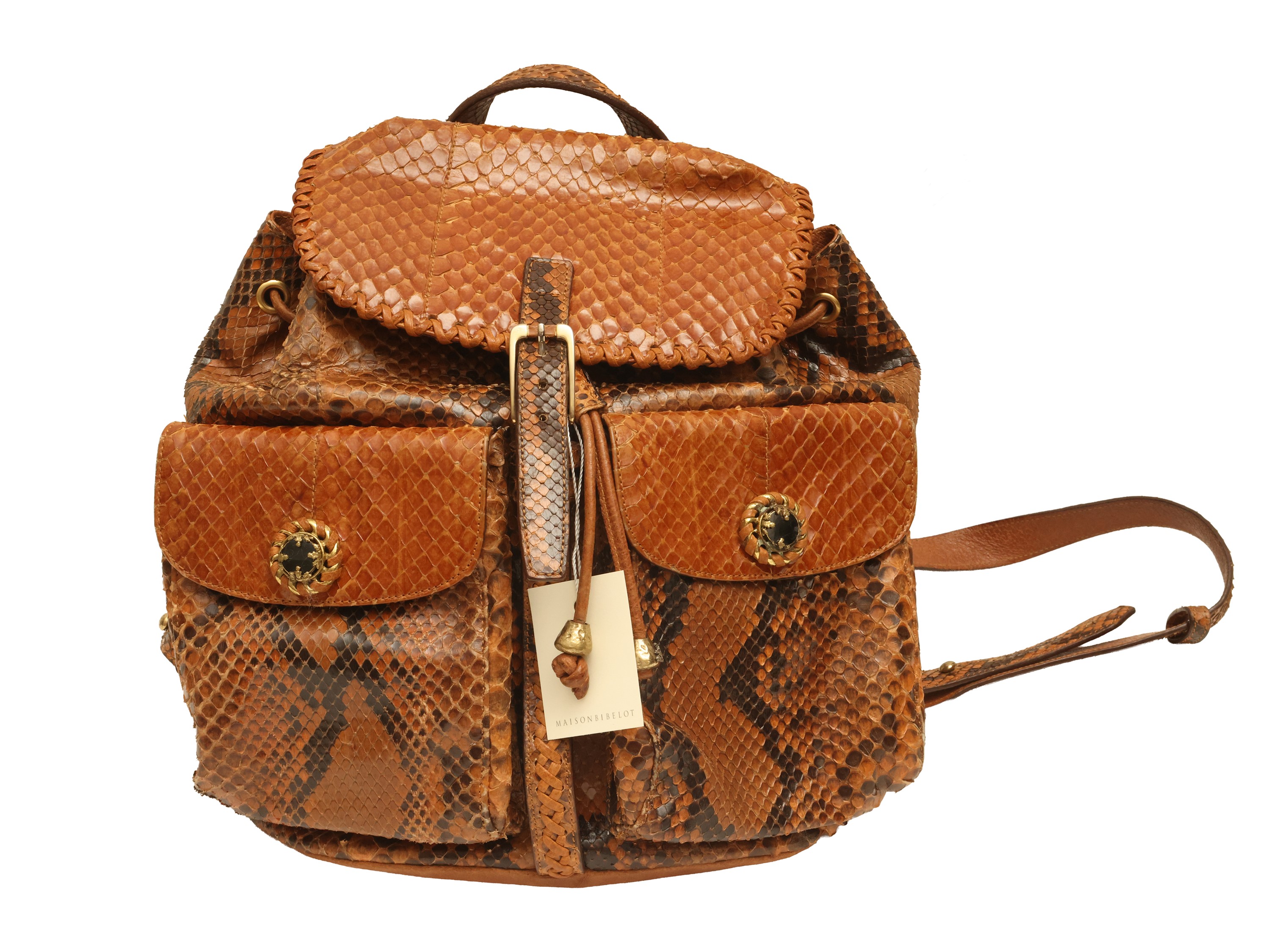 Ermanno Daelli - Zaino in pitone marrone