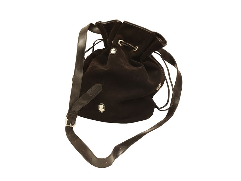 Ermanno Daelli - Secchiello in suede e pelle nera