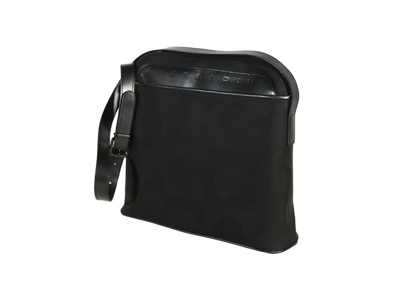 Gherardini, Borsa a tracolla in nylon e pelle nera