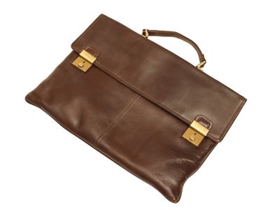 Bottega Veneta - Cartella in Pelle Marrone