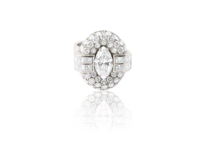 Anello in Oro Bianco e Diamanti