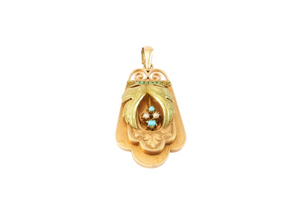 Pendente porta ricordi in oro 9Kt