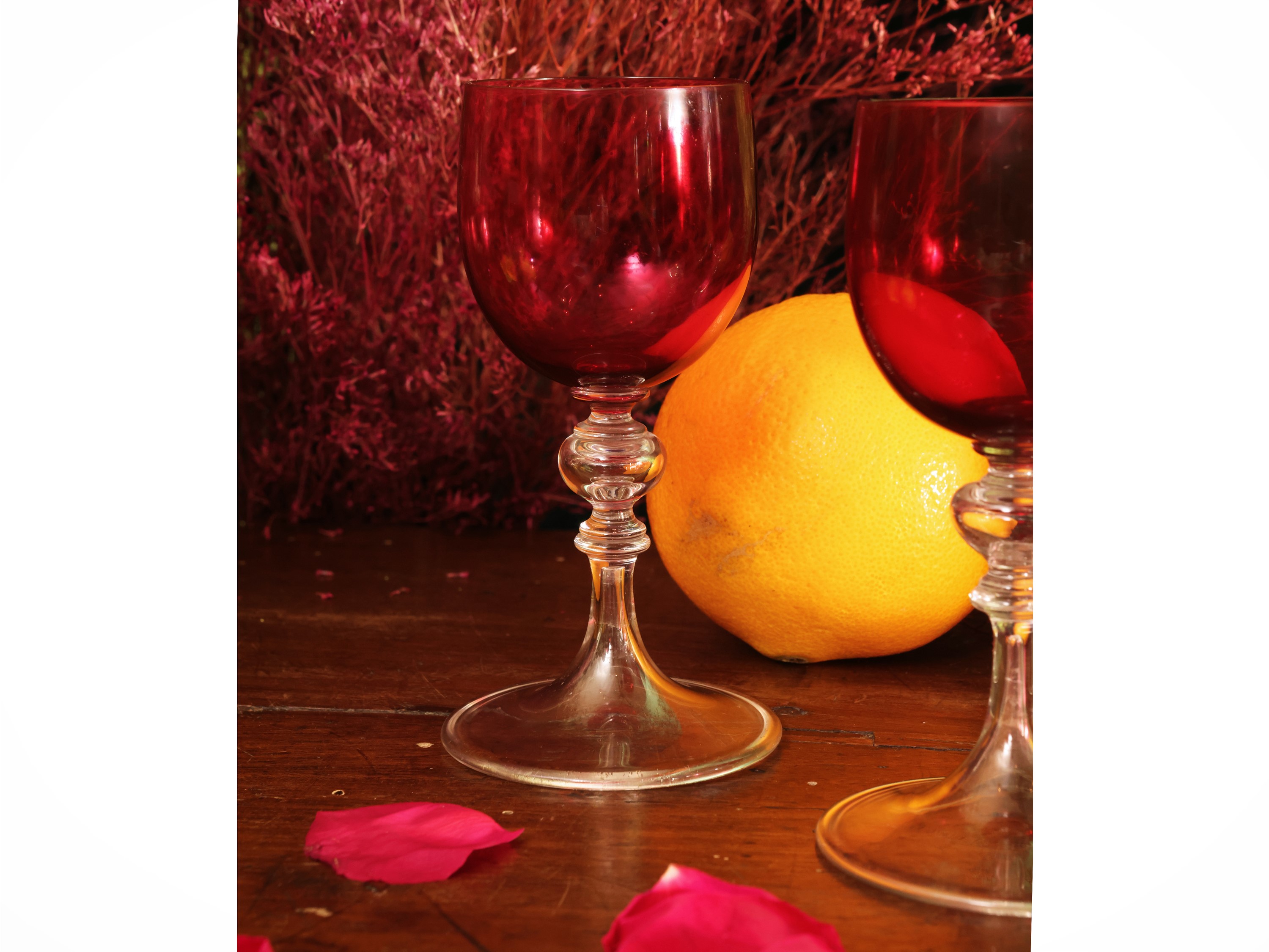 Serie di dodici calici da vino liquoroso in cristallo Baccarat