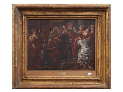 Scuola di Sebastiano Ricci, Il Sacrificio di Venezia, bozzetto ad olio su tela