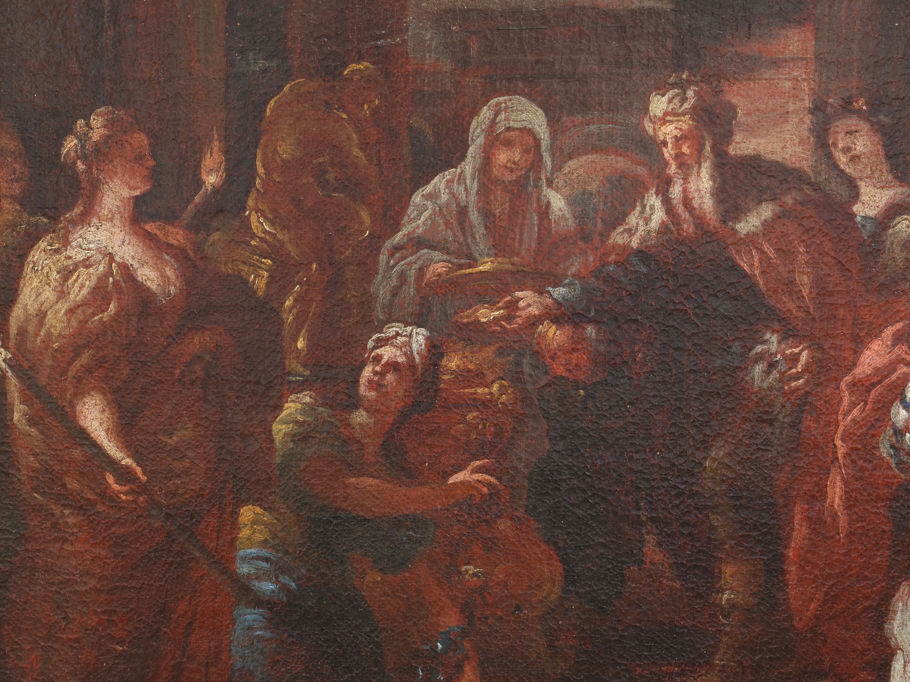Scuola di Sebastiano Ricci, Il Sacrificio di Venezia, bozzetto ad olio su tela