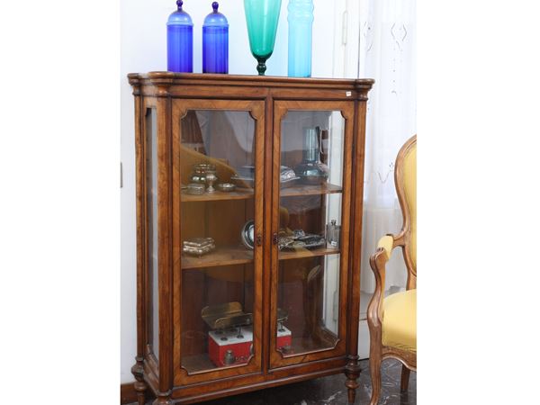 Walnut display cabinet
