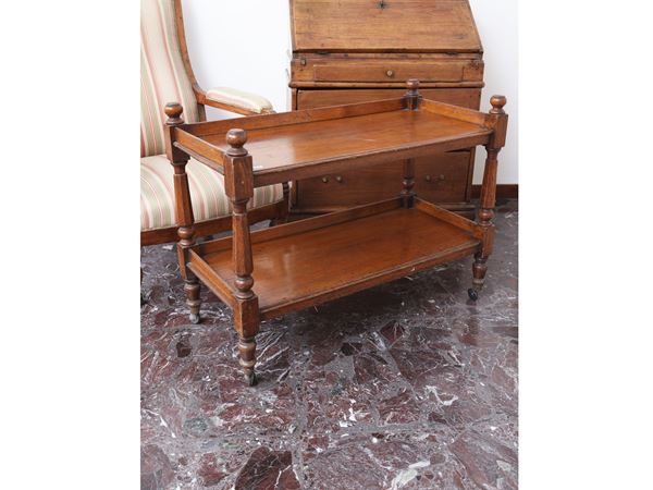 Oak food trolley