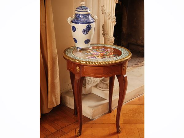 Side table with porcelain top