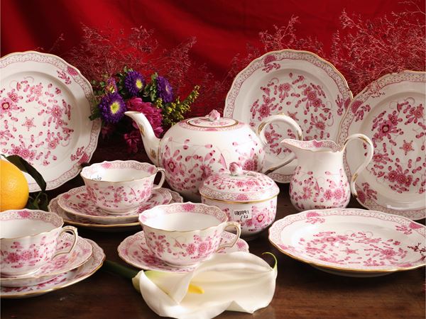 Servizio da tè in porcellana, decoro Indische Blumen, Meissen