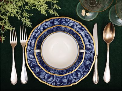 Servizio di Piatti in Porcellana, Decoro Bleu Royal, Rosenthal