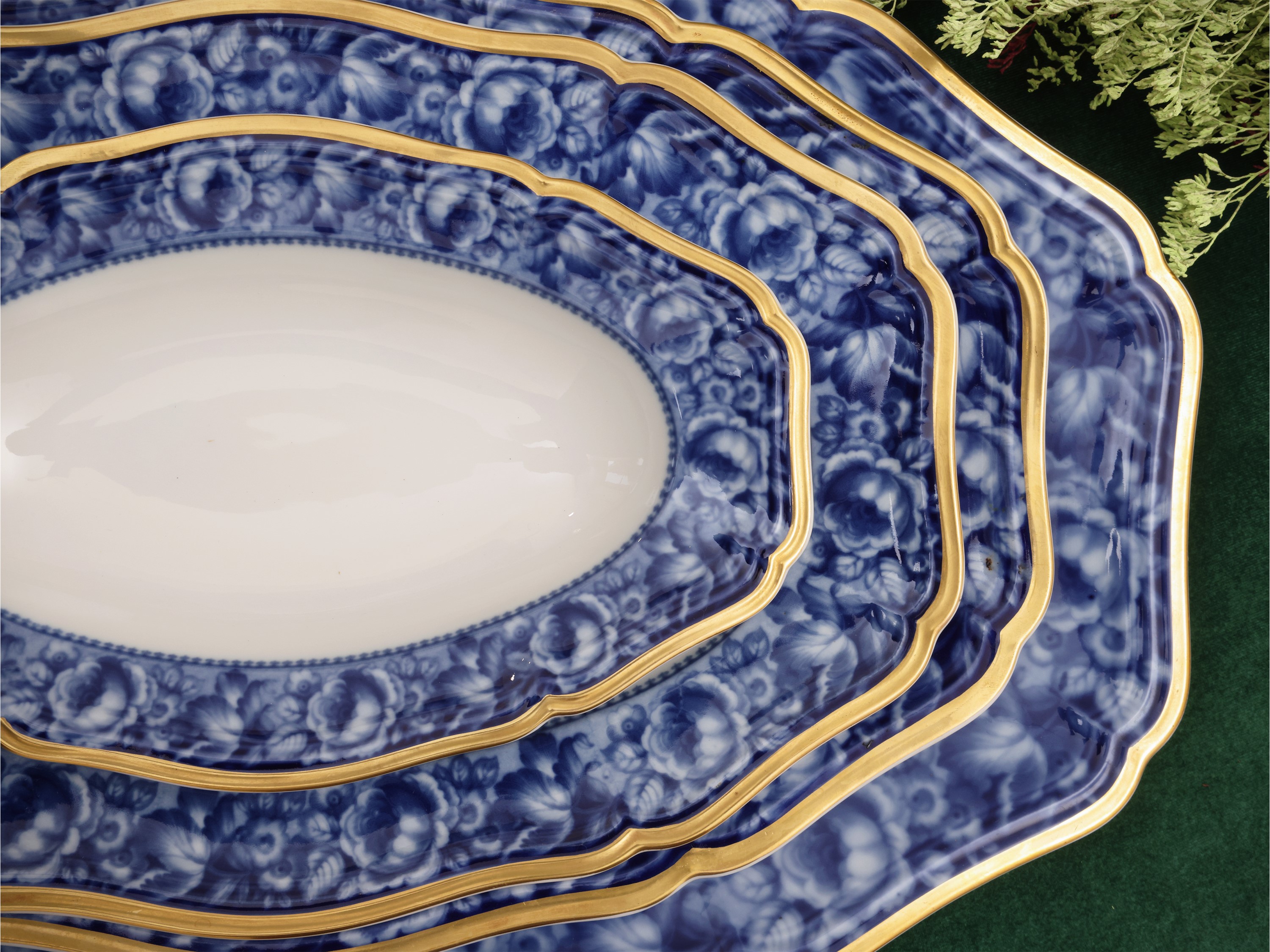 Servizio di Piatti in Porcellana, Decoro Bleu Royal, Rosenthal