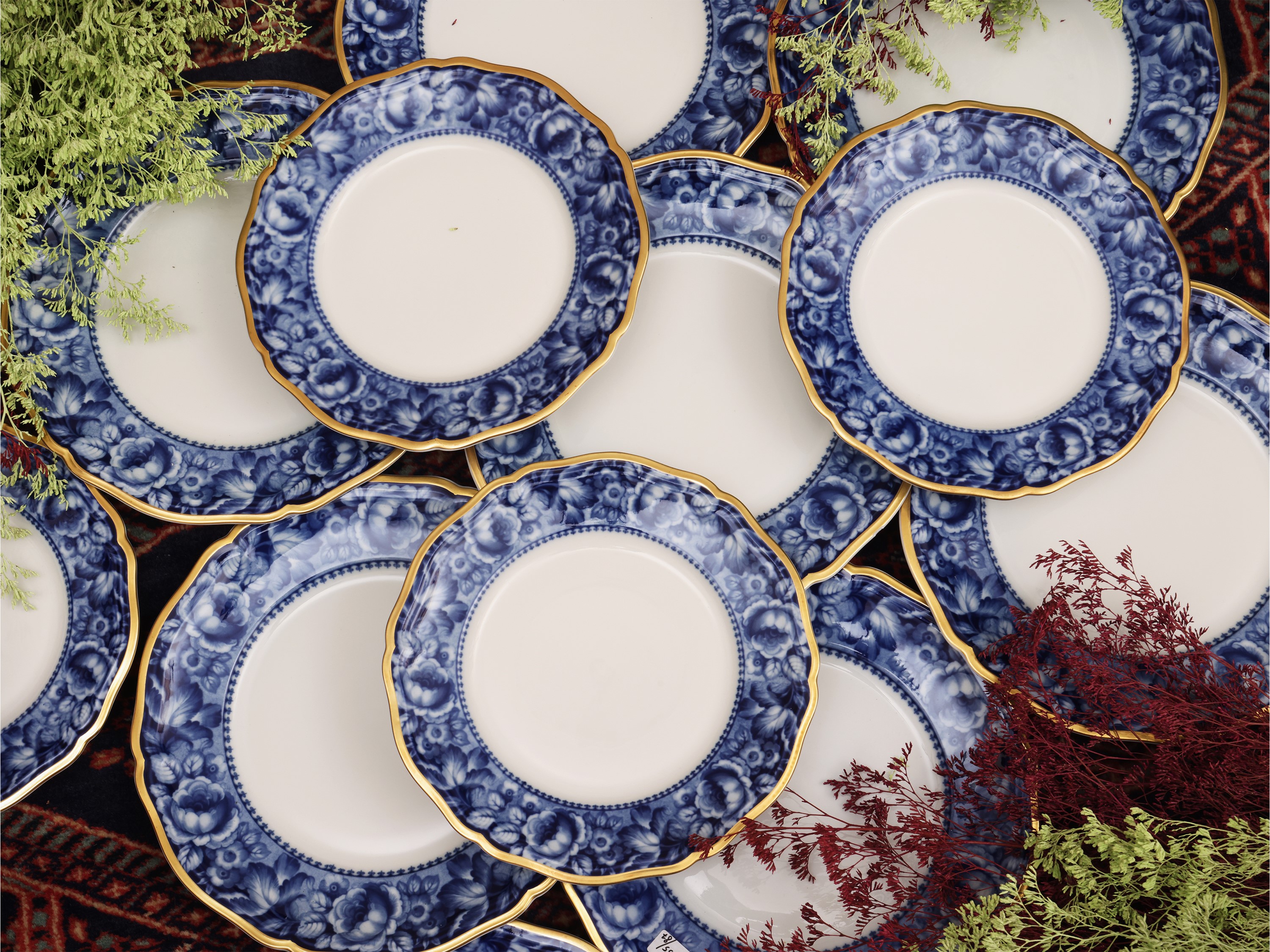 Servizio di Piatti in Porcellana, Decoro Bleu Royal, Rosenthal