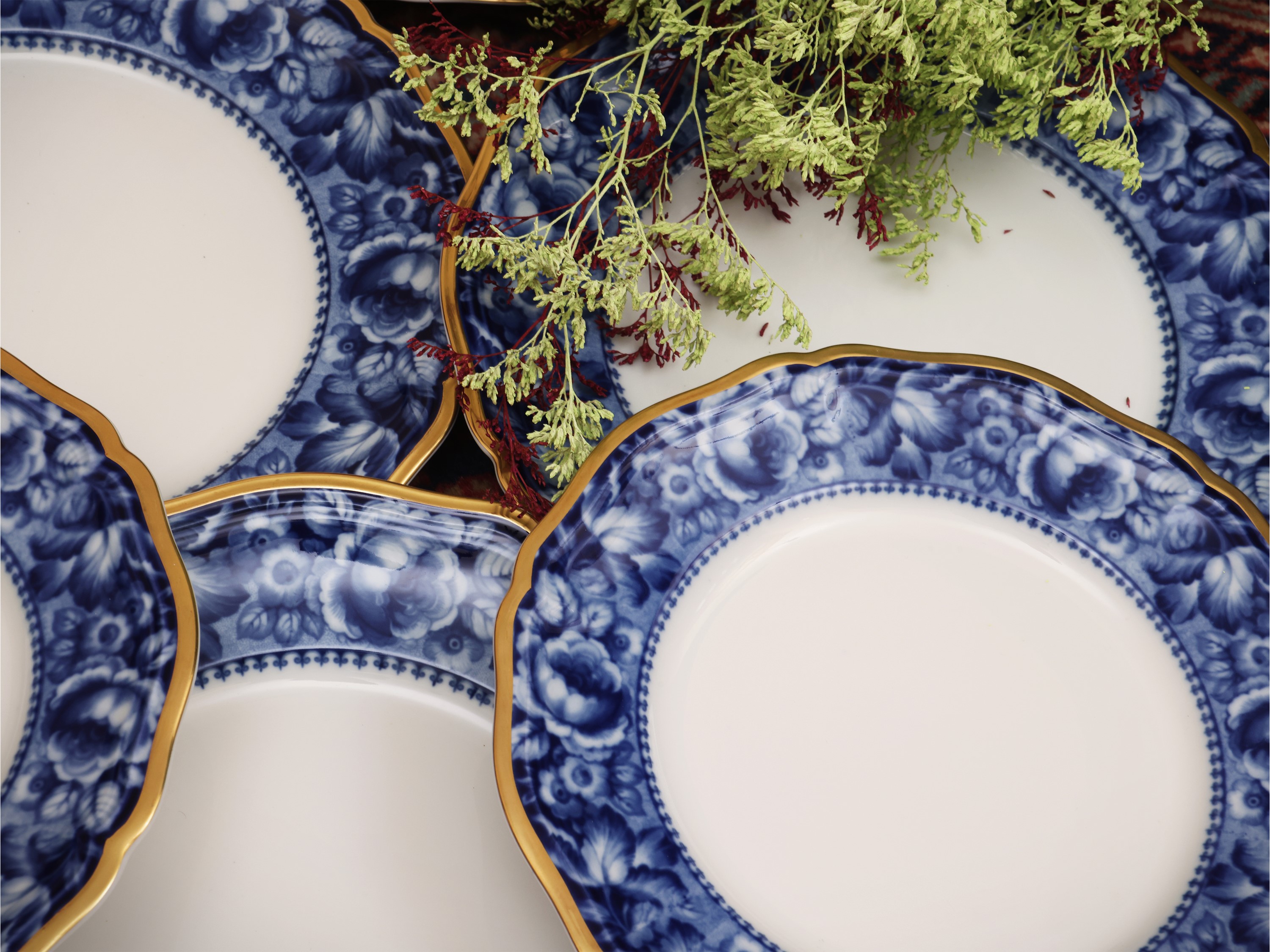 Servizio di Piatti in Porcellana, Decoro Bleu Royal, Rosenthal