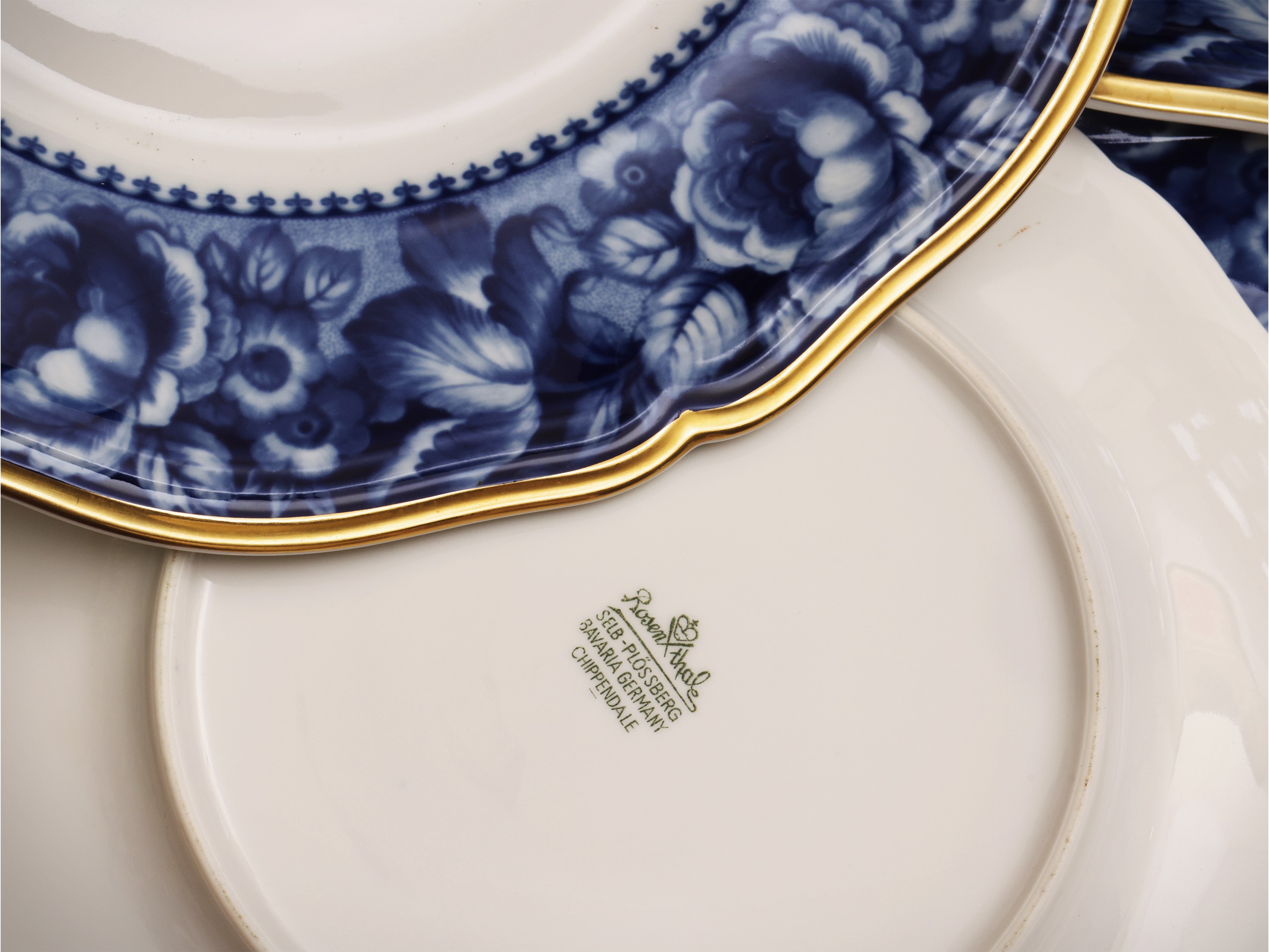 Servizio di Piatti in Porcellana, Decoro Bleu Royal, Rosenthal