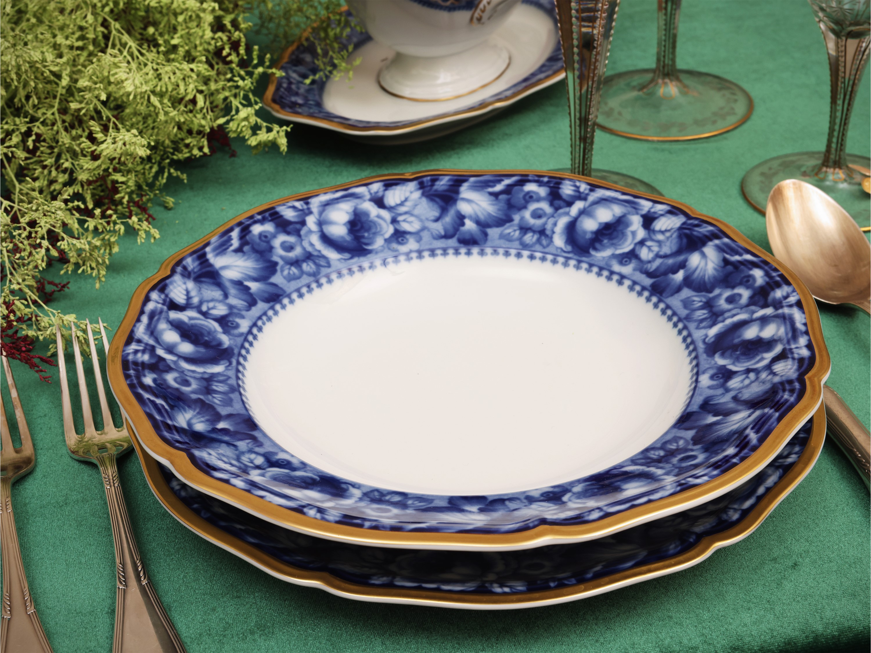 Servizio di Piatti in Porcellana, Decoro Bleu Royal, Rosenthal