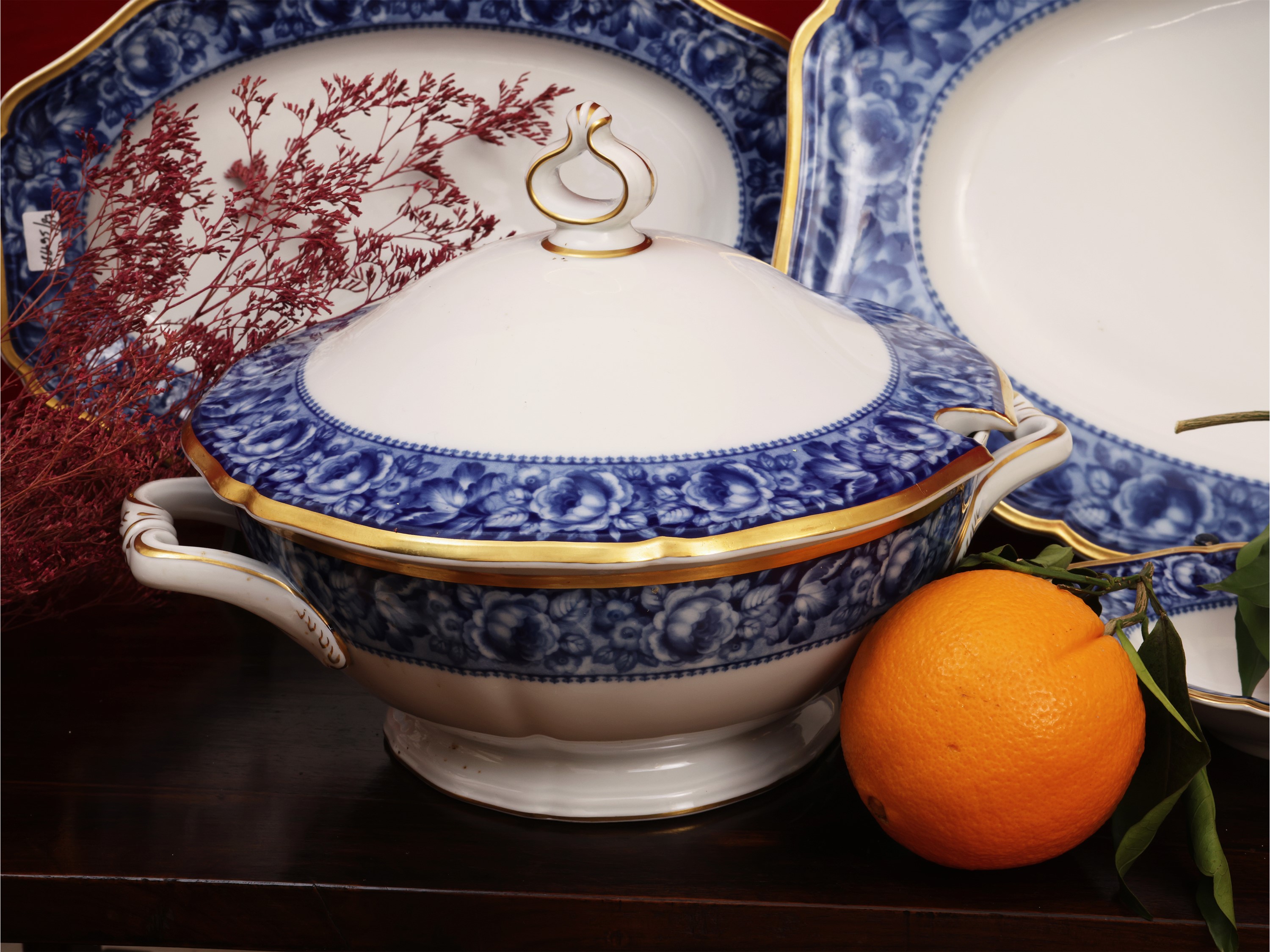 Servizio di Piatti in Porcellana, Decoro Bleu Royal, Rosenthal
