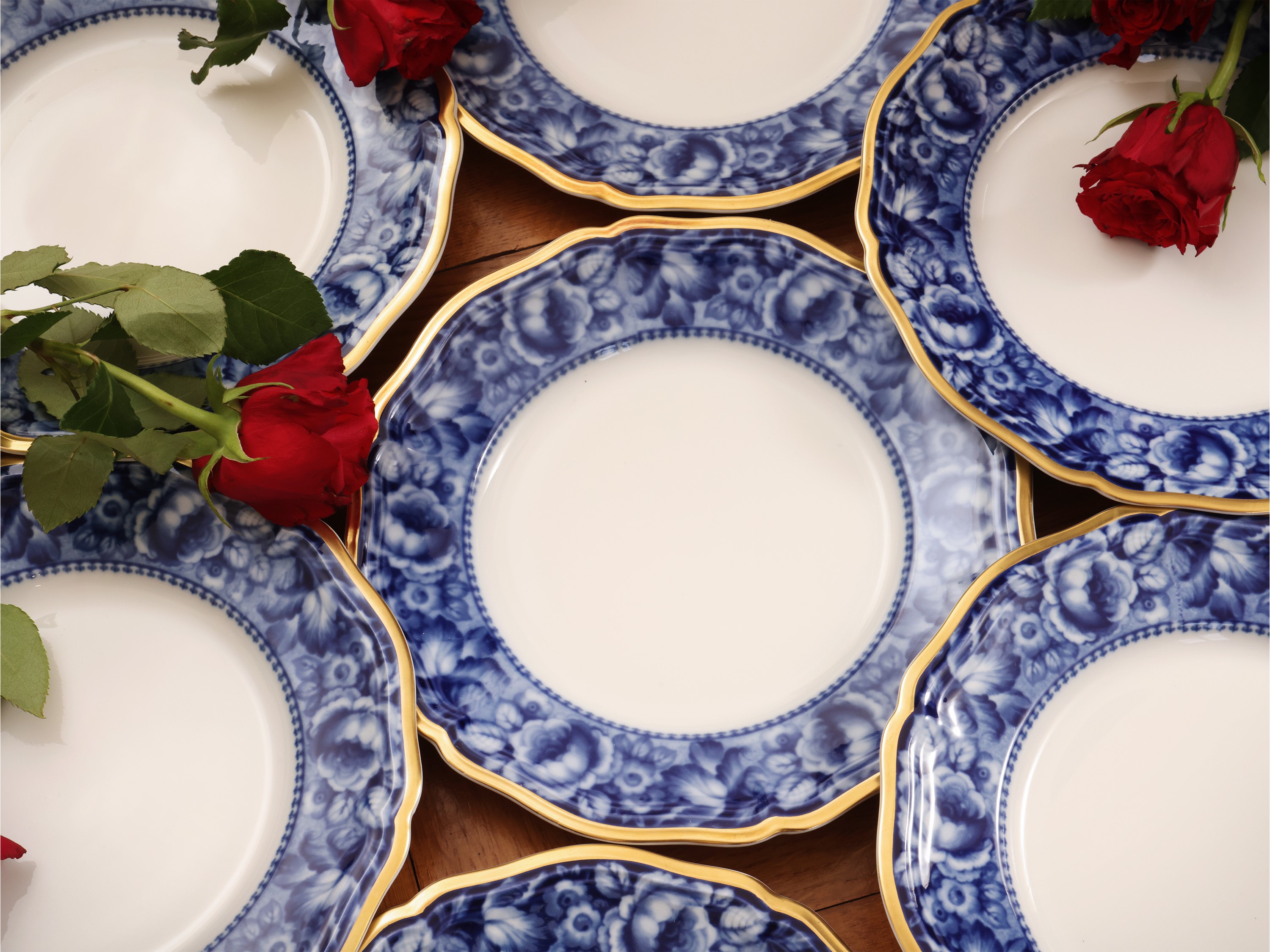 Servizio da Caffè in Porcellana, Decoro Bleu Royal, Rosenthal