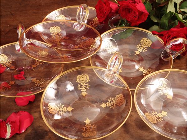 Dodici coppe per ciliegie in cristallo, Baccarat
