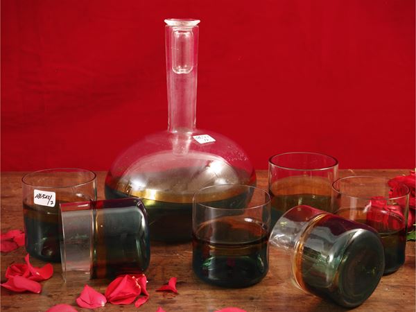 Set da vino in vetro soffiato