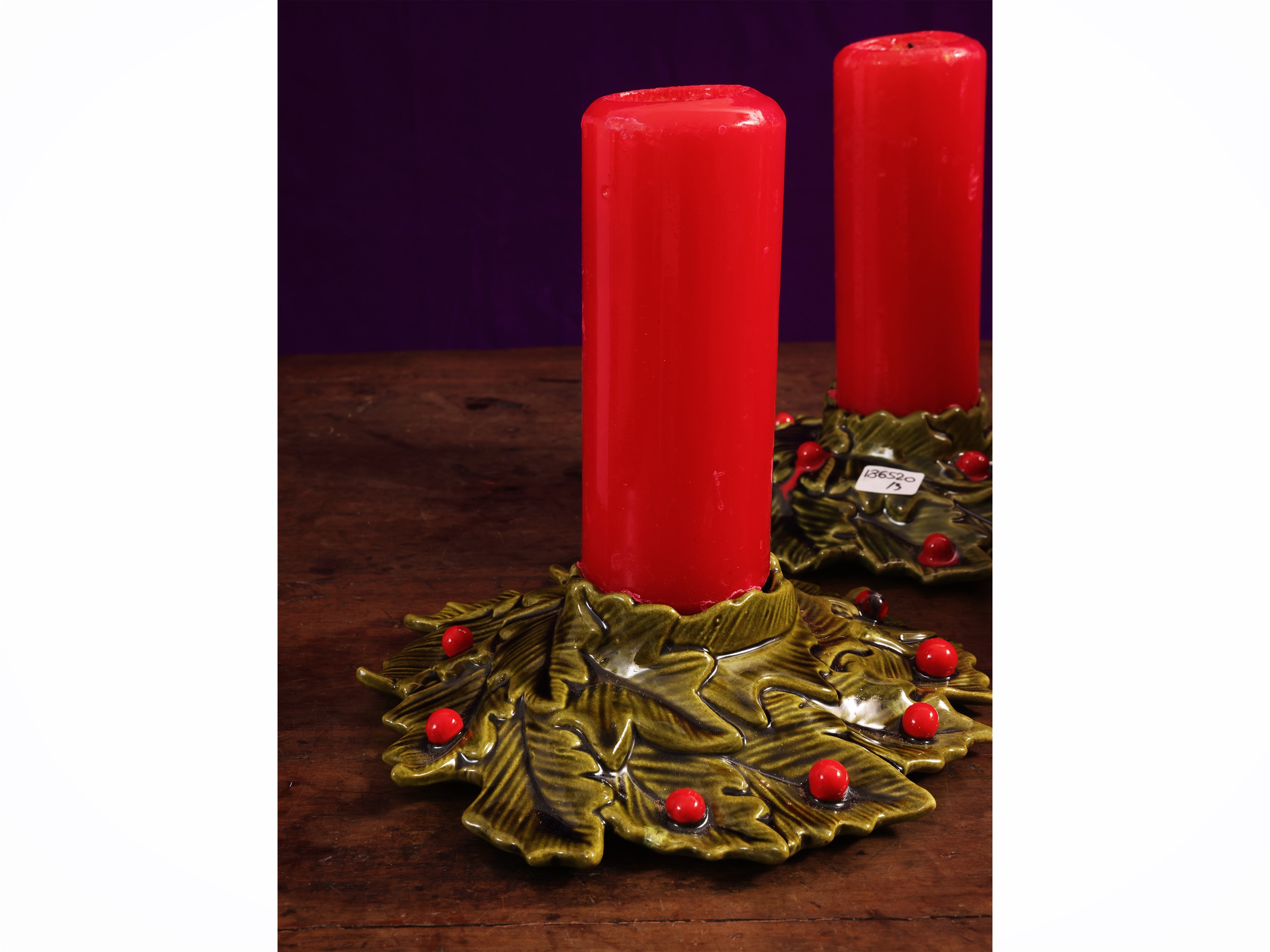 Oggetti decorativi per tavola, zuppiera in ceramica rossa a foggia di anatra con coppia di porta ...