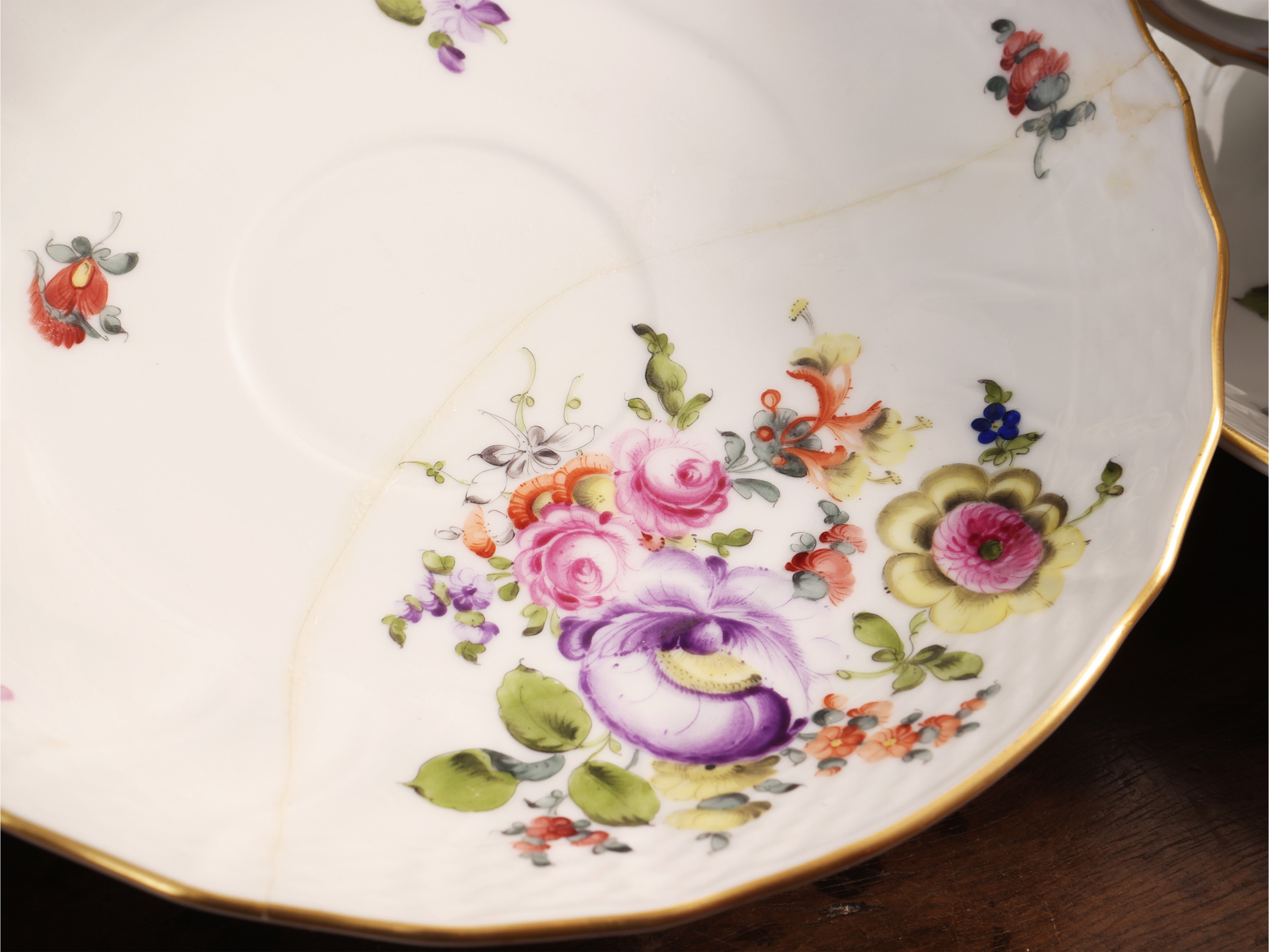 Serie di Quindici Cremiere in Porcellana, Decoro Bouquet De Saxe, Herend