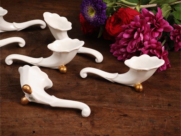 Series of eight porcelain placeholders, Rosenthal
