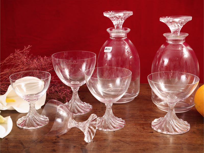 Servizio di calici in cristallo, Rambouillet, Lalique