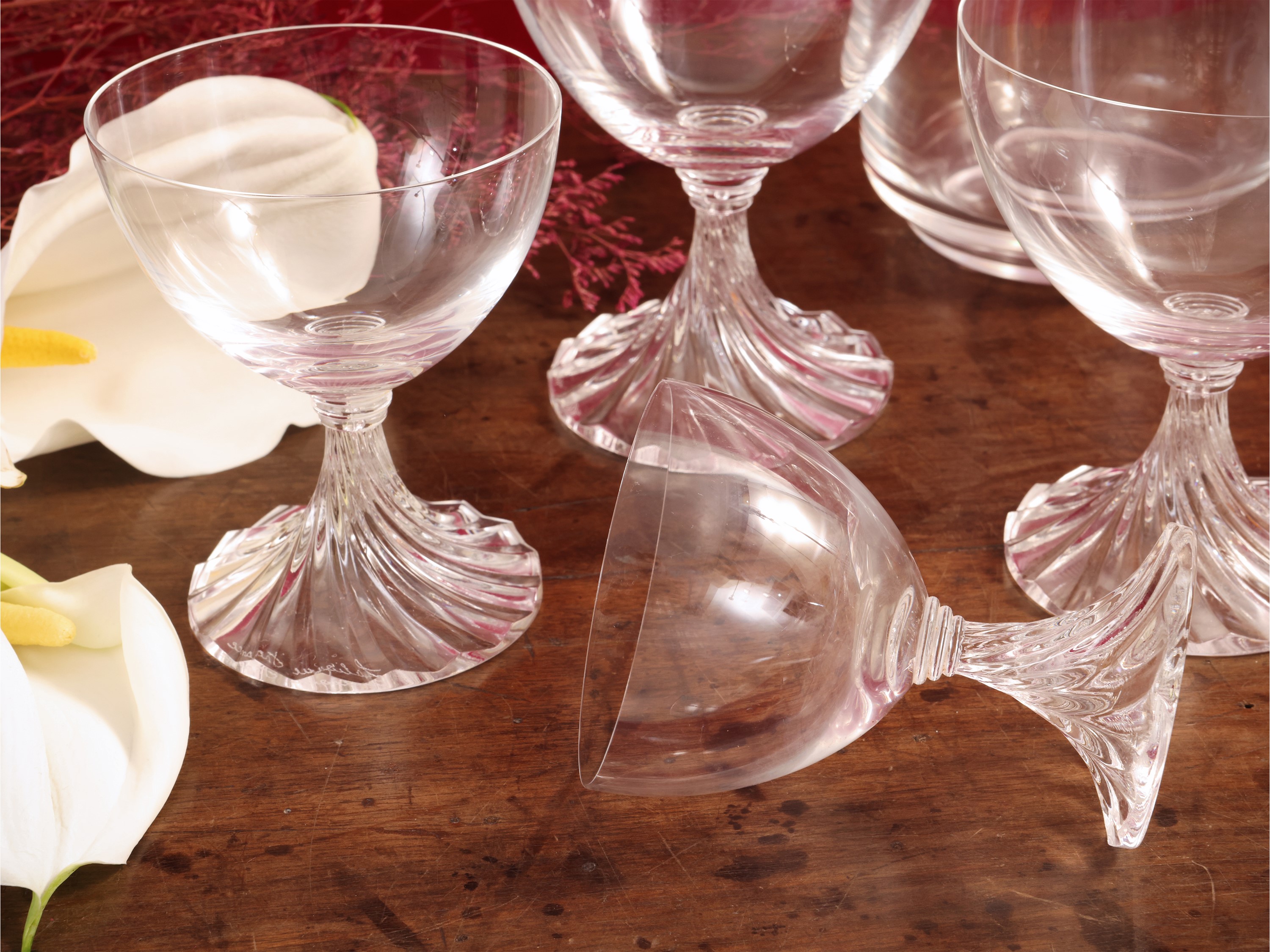 Servizio di calici in cristallo, Rambouillet, Lalique