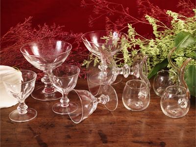 Assortimento di Bicchieri da Degustazione in Cristallo Molato