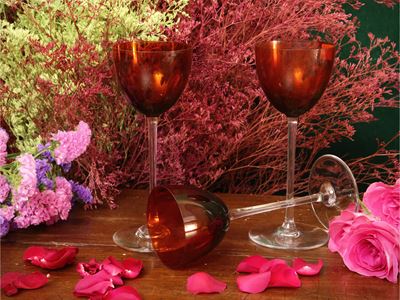 Dodici Calici in Cristallo, Ruby, Baccarat